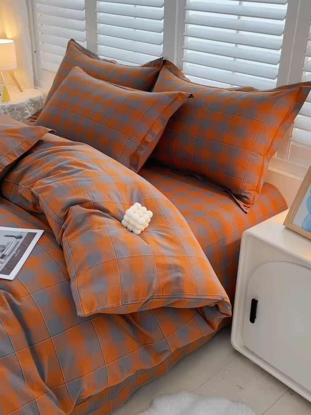 91家纺网 家纺一手货源 找家纺 润淳家居 2025新款A类全棉水洗棉四件套三件套沐光 灰