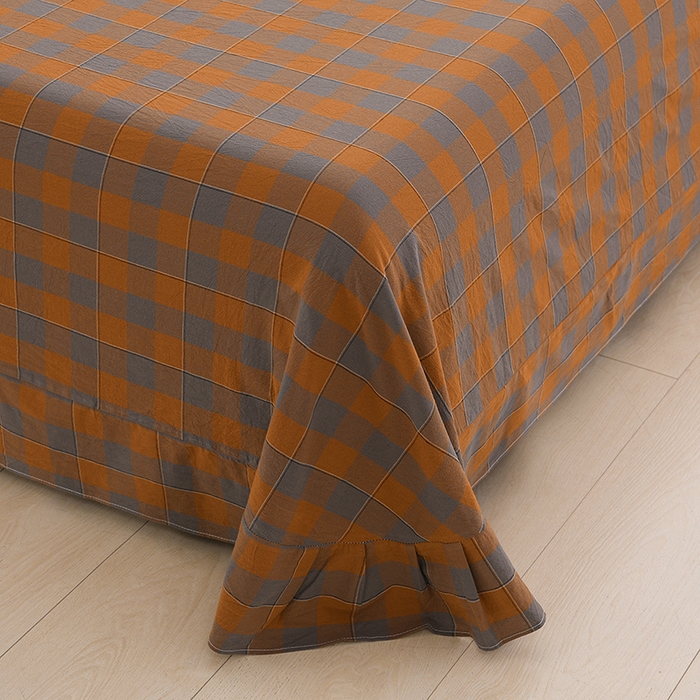 91家纺网 家纺一手货源 找家纺 润淳家居 2025新款A类全棉水洗棉四件套三件套沐光 灰