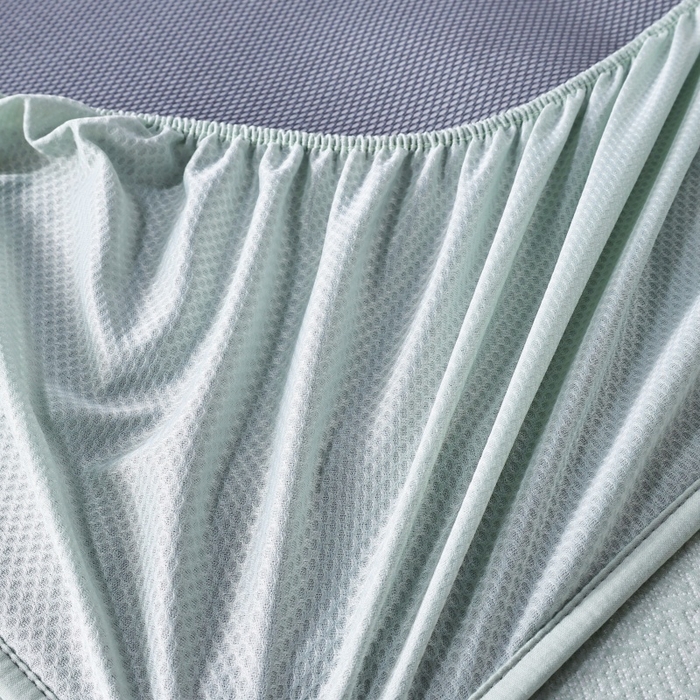 91家纺网 家纺一手货源 找家纺 雅诗帛 2026新款提花PE凉感冰丝席三件套 木兰-床笠绿