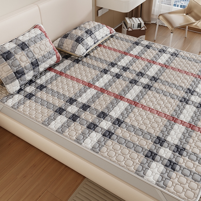 91家纺网 家纺一手货源 找家纺 （总）世纪绒品 2026新款A类凉感条格乳胶床笠床席款凉席加厚12mm