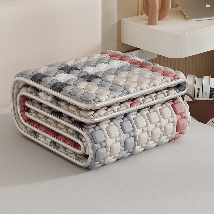 91家纺网 家纺一手货源 找家纺 世纪绒品 2026新款A类凉感条格乳胶床笠床席款凉席加厚12mm 床笠款-巴宝格