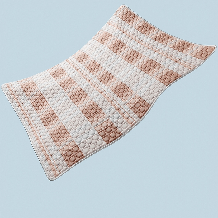 91家纺网 家纺一手货源 找家纺 世纪绒品 2026新款A类凉感条格乳胶床笠床席款凉席加厚12mm 床席款-豆沙格