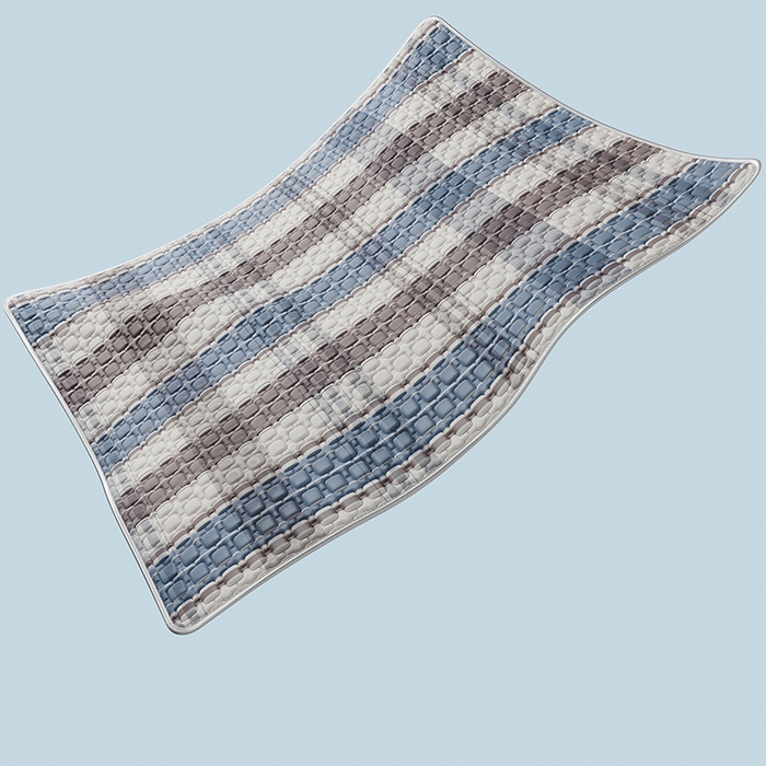 91家纺网 家纺一手货源 找家纺 世纪绒品 2026新款A类凉感条格乳胶床笠床席款凉席加厚12mm 床席款-莫兰条格