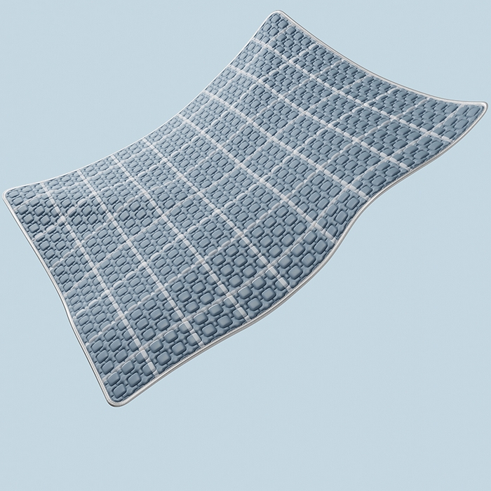 91家纺网 家纺一手货源 找家纺 世纪绒品 2026新款A类凉感条格乳胶床笠床席款凉席加厚12mm 床笠款-海洋蓝格