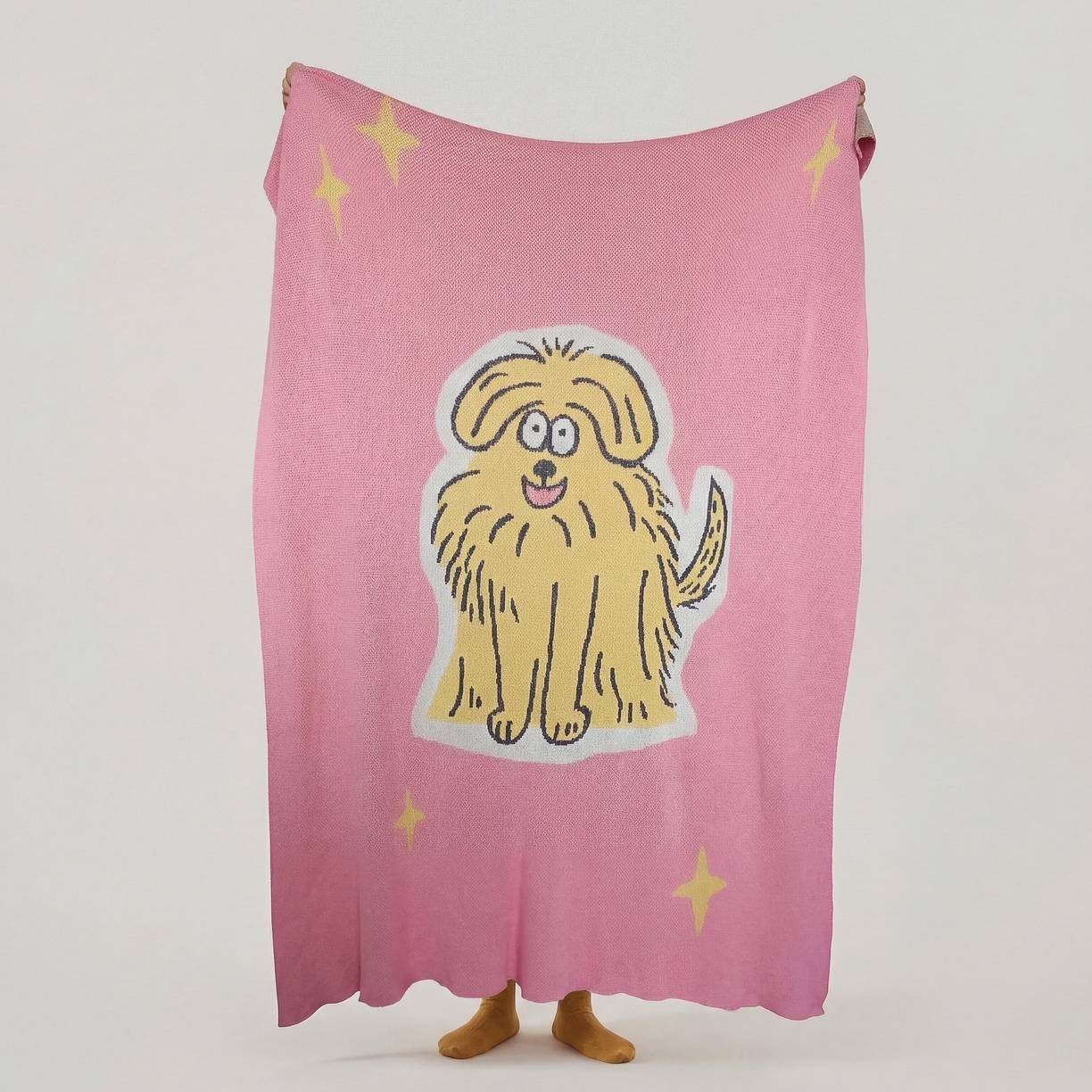 91家纺网 家纺一手货源 找家纺 （总）2026春夏新款凉感针织毯潦草小狗（券后/折后最低零售价不低于145）