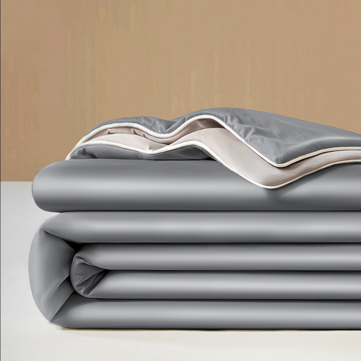 91家纺网 家纺一手货源 找家纺 （总）寐眠 2026新款凉感纯色双拼夏被夏凉被空调被-风格二