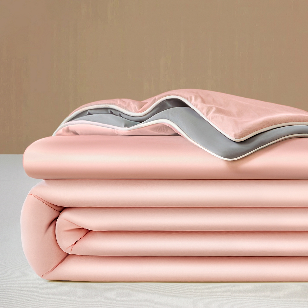 91家纺网 家纺一手货源 找家纺 （总）寐眠 2026新款凉感纯色双拼夏被夏凉被空调被-风格二