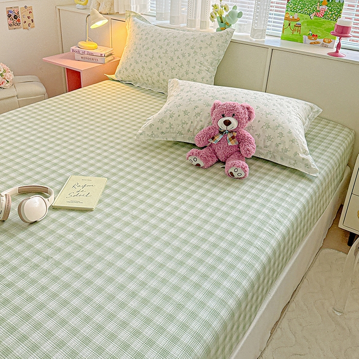 91家纺网 家纺一手货源 找家纺 依庭 2026新款12868全棉纯棉印花床笠清清文絮