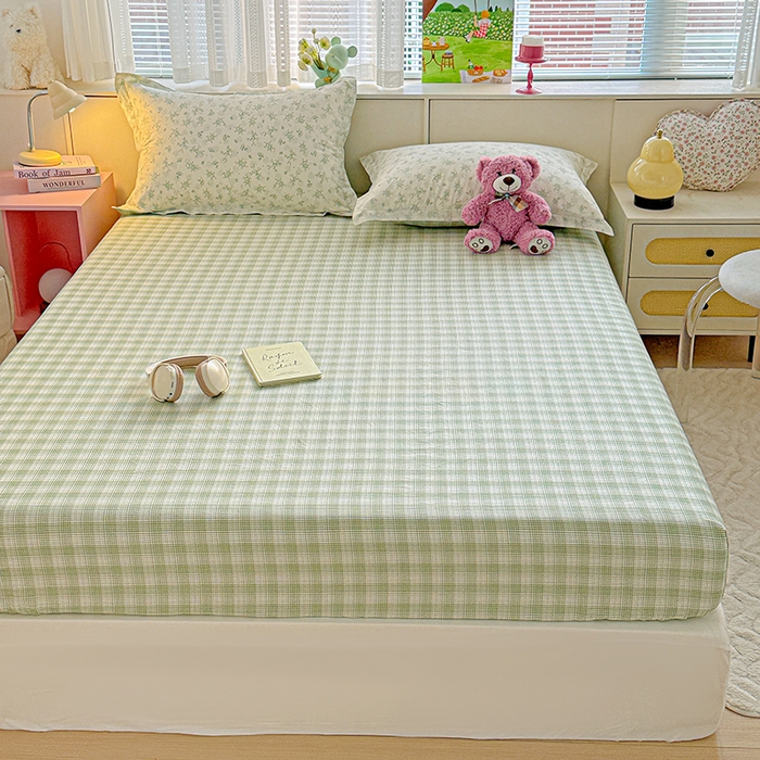 91家纺网 家纺一手货源 找家纺 依庭 2026新款12868全棉纯棉印花床笠清清文絮