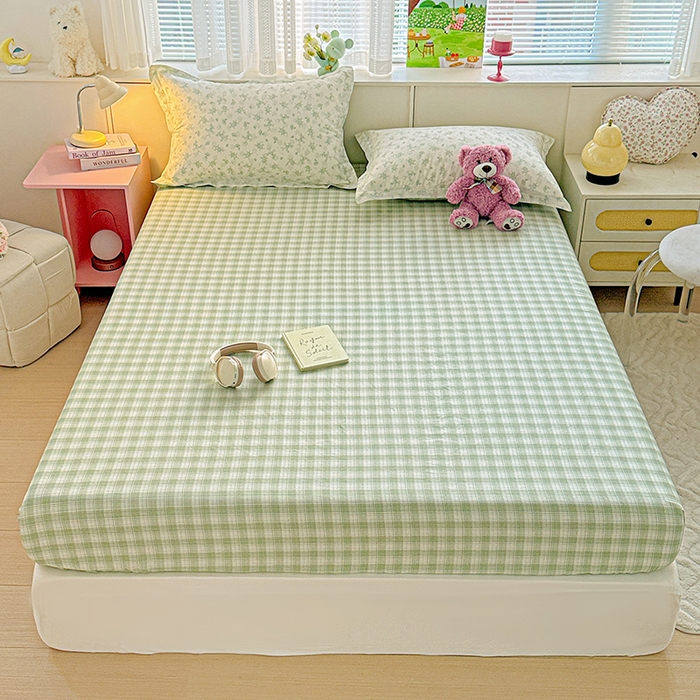 91家纺网 家纺一手货源 找家纺 依庭 2026新款12868全棉纯棉印花床笠清清文絮