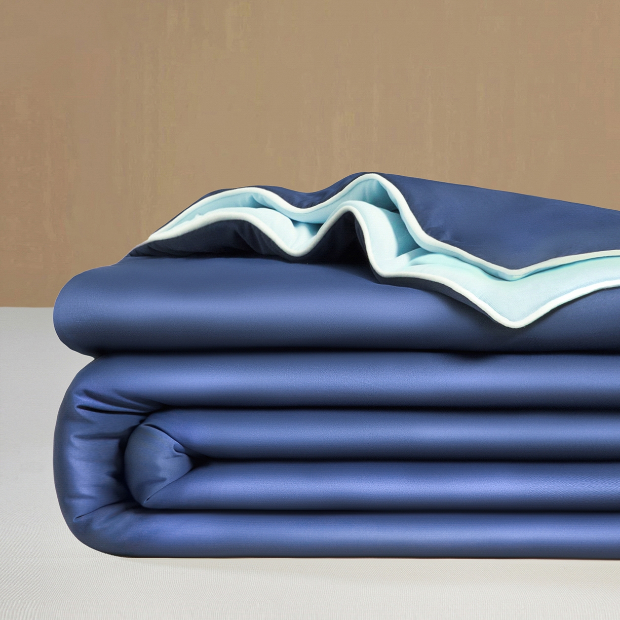 寐眠 2026新款凉感纯色双拼夏被夏凉被空调被-风格二 墨兰冰糯