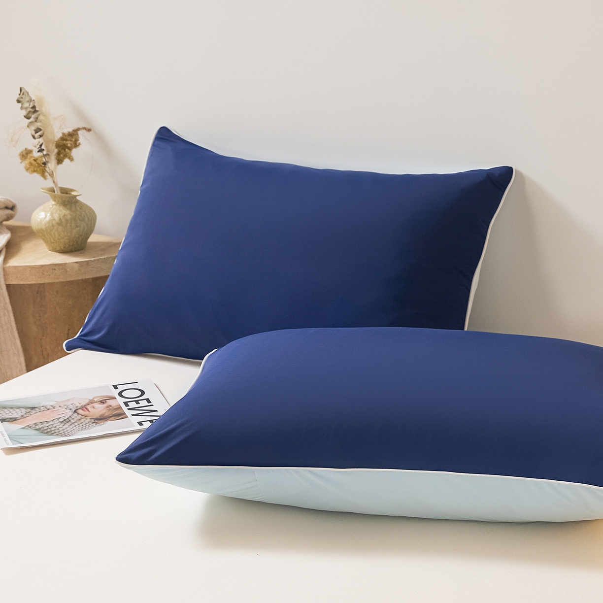 91家纺网 家纺一手货源 找家纺 寐眠 2026新款凉感纯色双拼夏被夏凉被空调被-风格二 墨兰冰糯