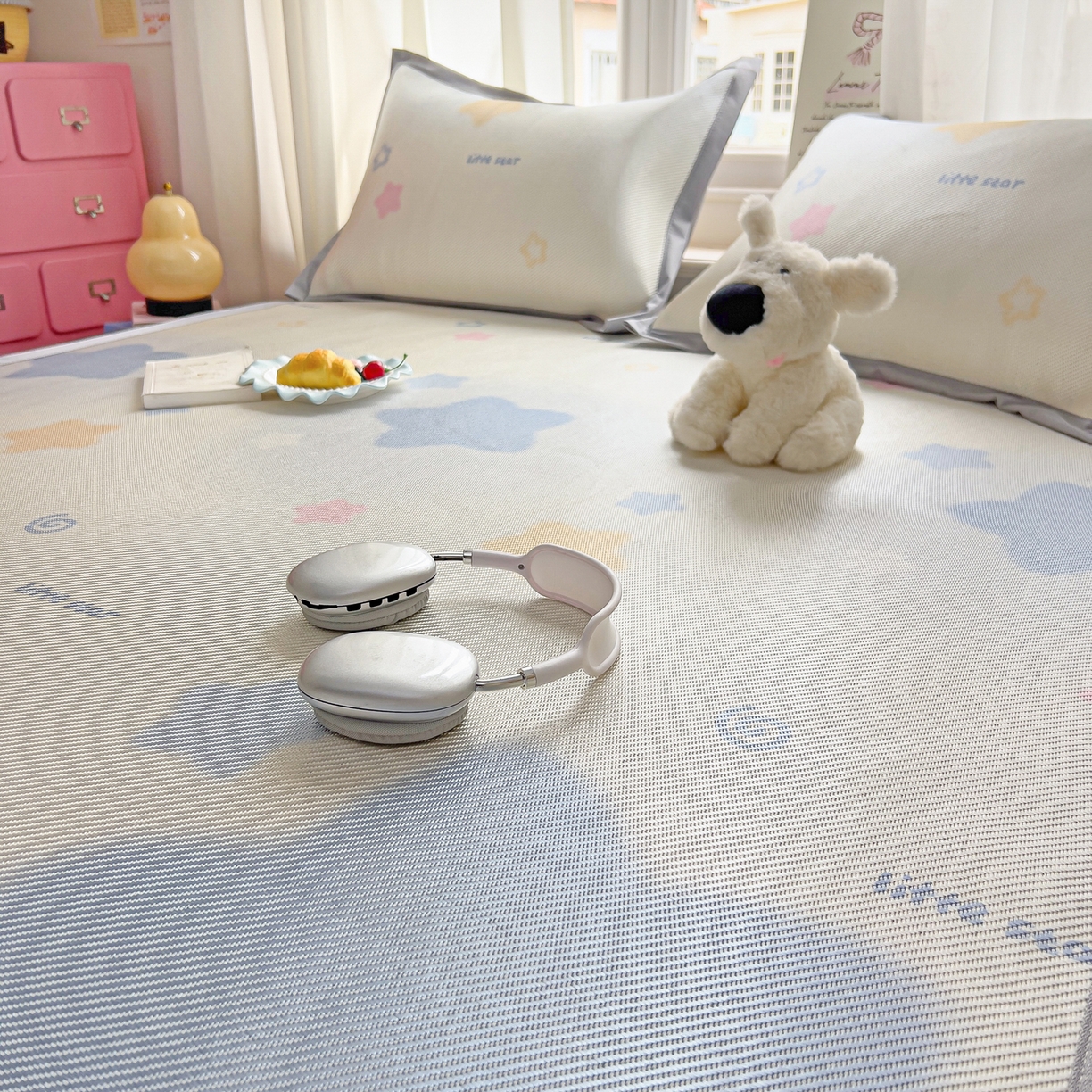 91家纺网 家纺一手货源 找家纺 川悦生活 2026新款时尚数码印花冰藤席 甜梦星光