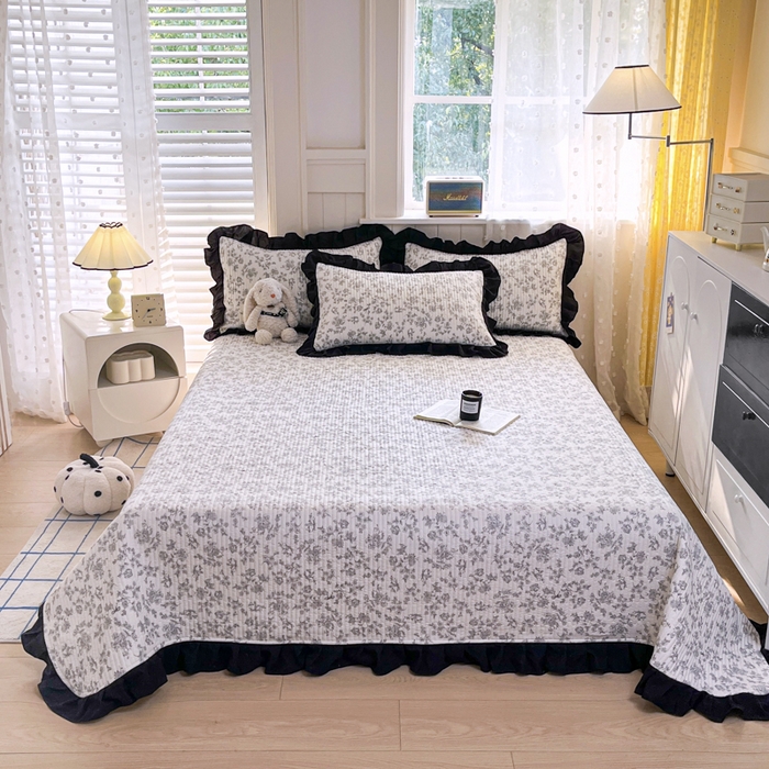 91家纺网 家纺一手货源 找家纺 （总）星光耀 2026新款A类有氧针织双层纱系列床盖四件套