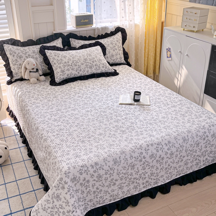 91家纺网 家纺一手货源 找家纺 （总）星光耀 2026新款A类有氧针织双层纱系列床盖四件套