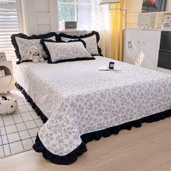 91家纺网 家纺一手货源 找家纺 （总）星光耀 2026新款A类有氧针织双层纱系列床盖四件套