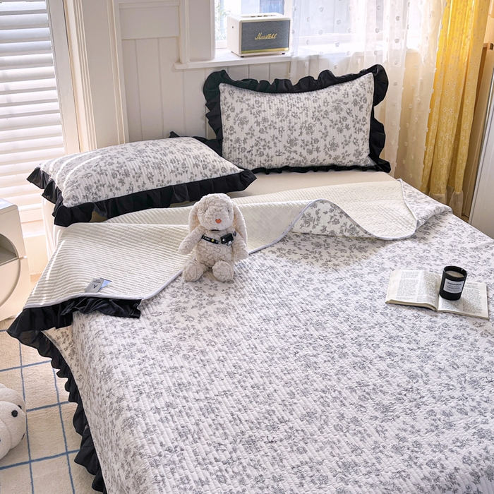 91家纺网 家纺一手货源 找家纺 （总）星光耀 2026新款A类有氧针织双层纱系列床盖四件套