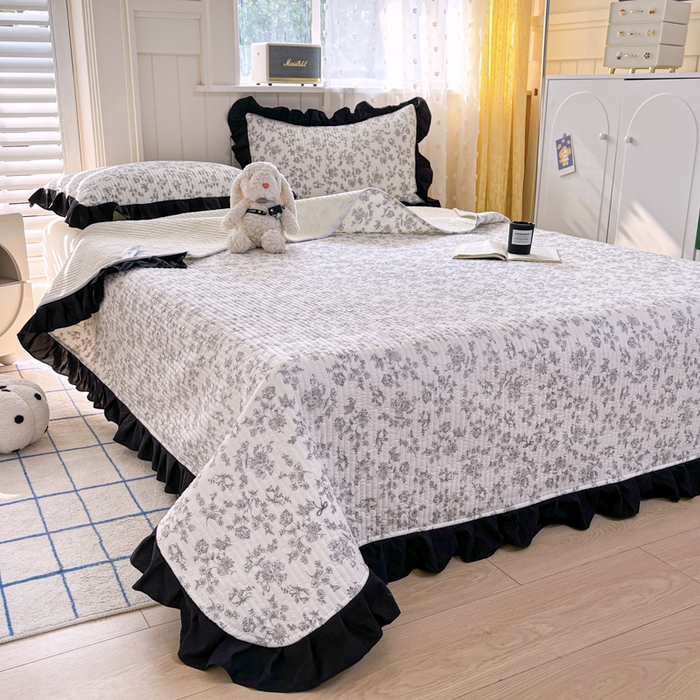 91家纺网 家纺一手货源 找家纺 （总）星光耀 2026新款A类有氧针织双层纱系列床盖四件套