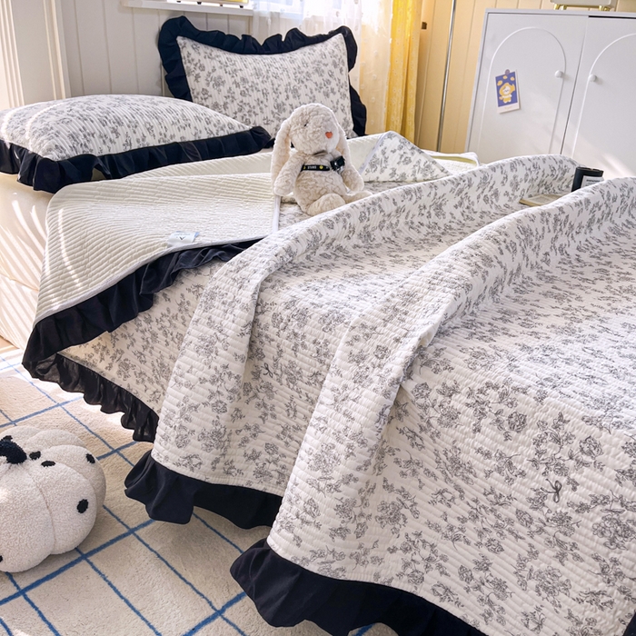 91家纺网 家纺一手货源 找家纺 （总）星光耀 2026新款A类有氧针织双层纱系列床盖四件套