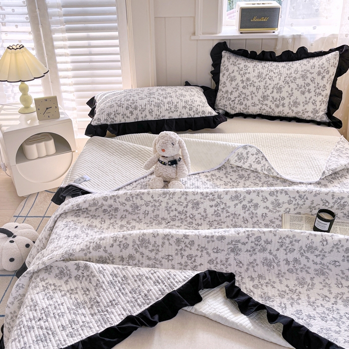 91家纺网 家纺一手货源 找家纺 （总）星光耀 2026新款A类有氧针织双层纱系列床盖四件套