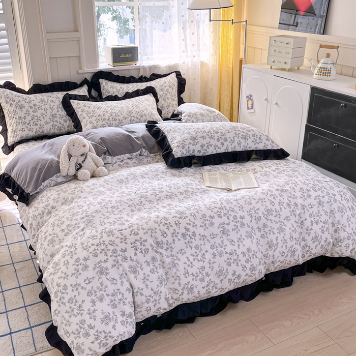 91家纺网 家纺一手货源 找家纺 （总）星光耀 2026新款A类有氧针织双层纱系列床盖四件套