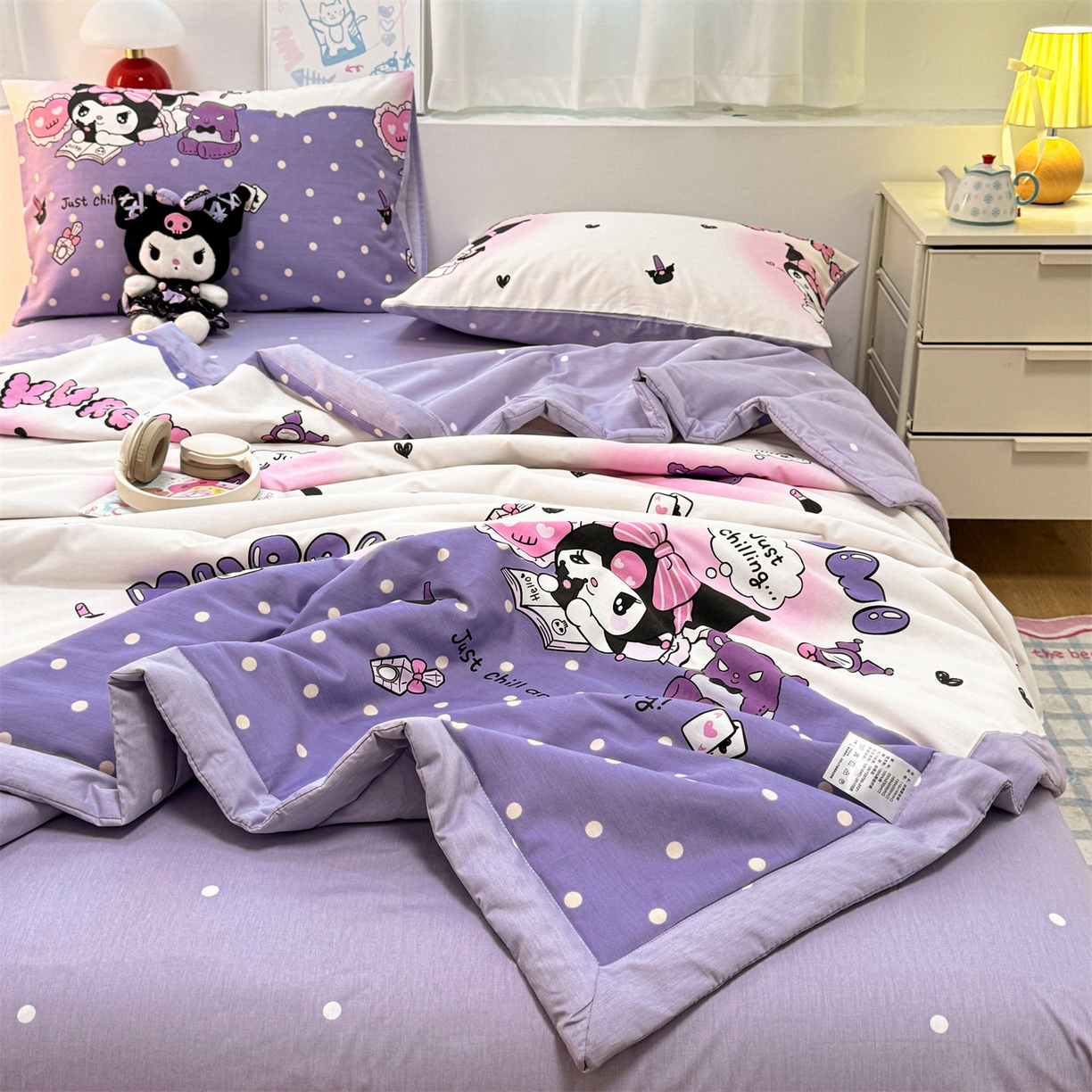 名兮家居 2026新款正版授权经典奥特曼全棉夏被四件套【含防伪标】 全棉夏被-美美库洛米