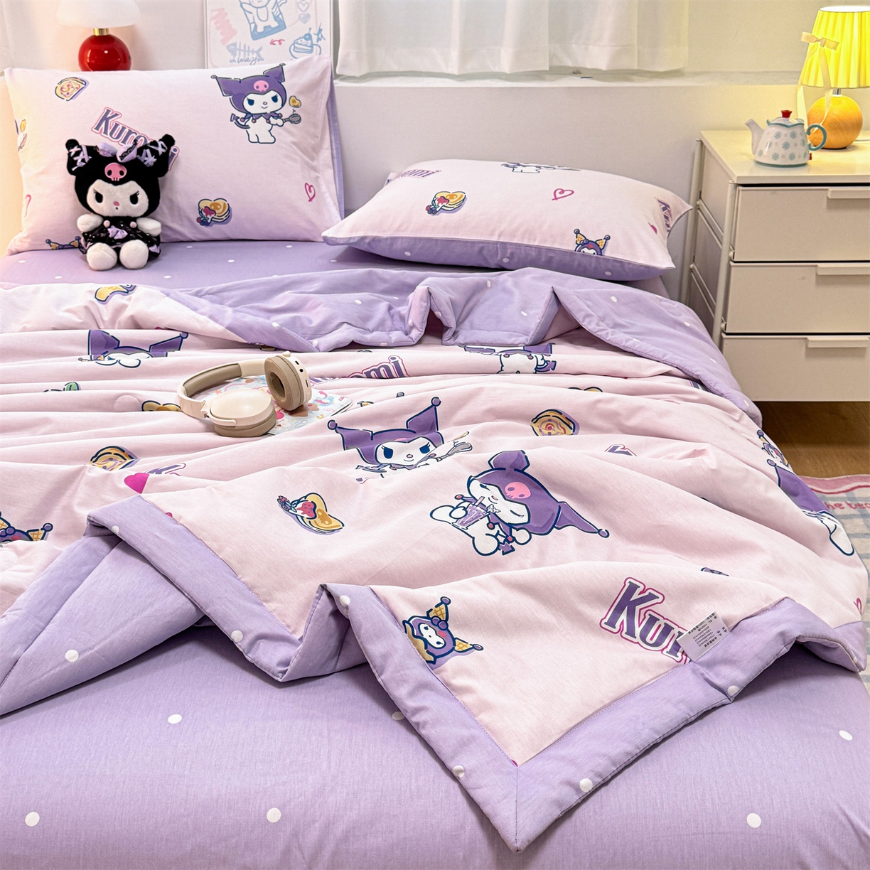 名兮家居 2026新款正版授权经典奥特曼全棉夏被四件套【含防伪标】 全棉夏被-甜筒库洛米