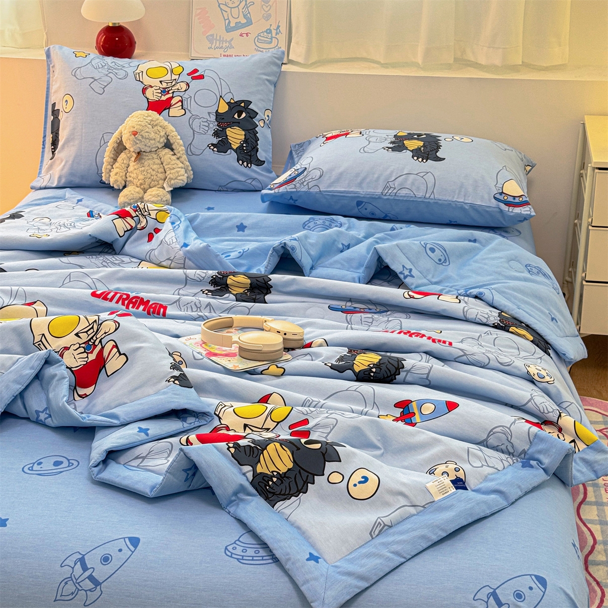 名兮家居 2026新款正版授权经典奥特曼全棉夏被四件套【含防伪标】 全棉夏被-奥特勇士