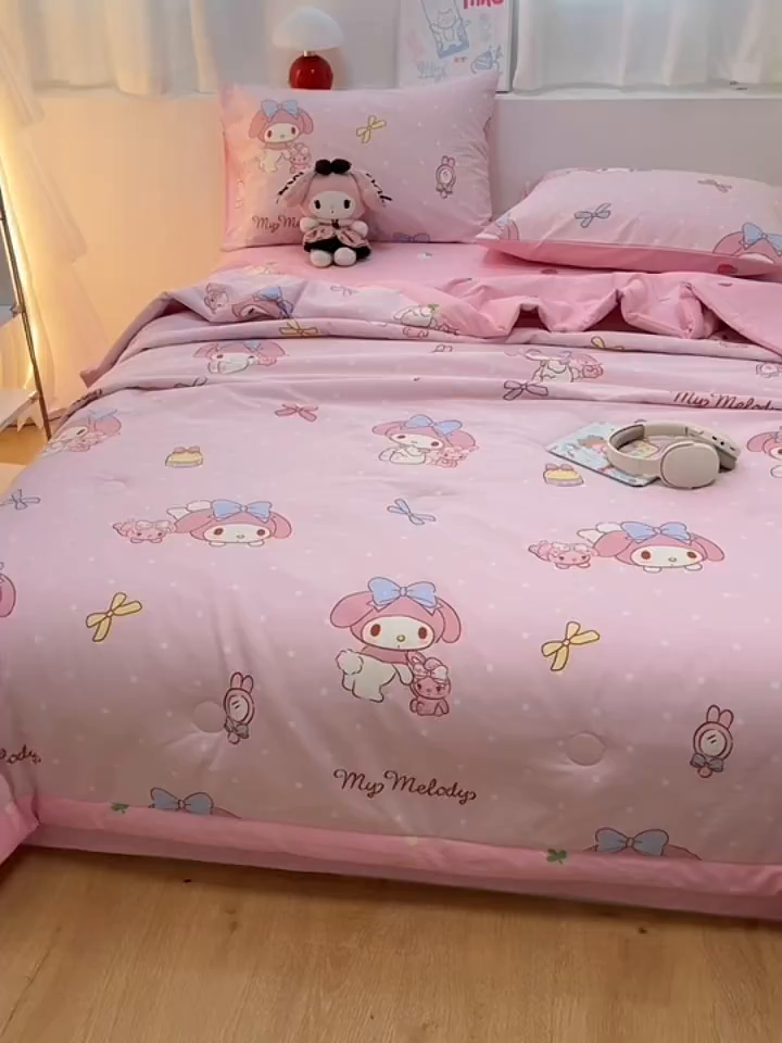 91家纺网 家纺一手货源 找家纺 名兮家居 2026新款正版授权经典奥特曼全棉夏被四件套【含防伪标】 全棉夏被-魔法美乐蒂