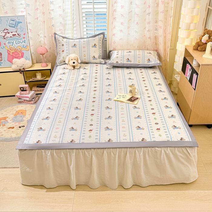 91家纺网 家纺一手货源 找家纺 川悦生活 2026新款时尚数码印花冰藤席 小狗兜兜