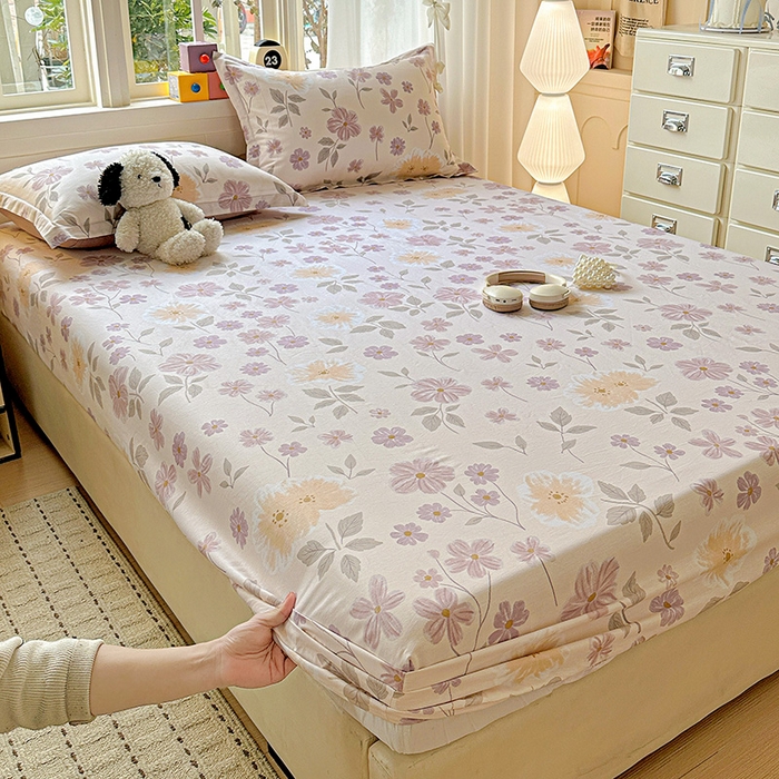 91家纺网 家纺一手货源 找家纺 依庭 2026新款12868全棉纯棉印花床笠秋日确幸