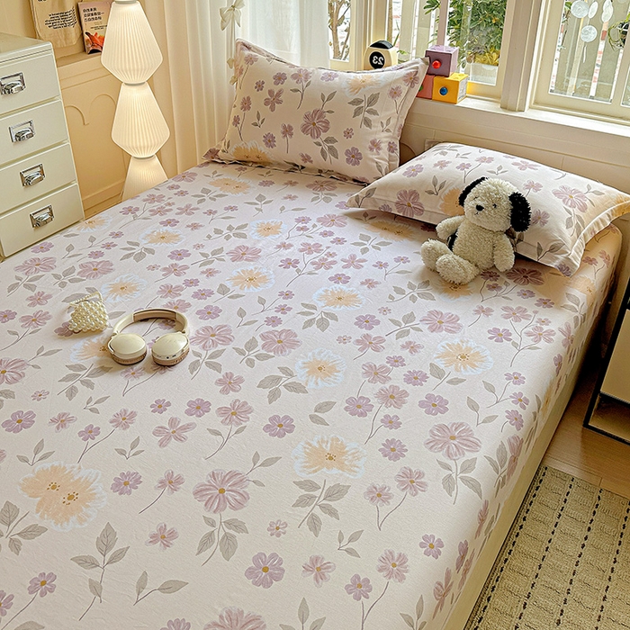 91家纺网 家纺一手货源 找家纺 依庭 2026新款12868全棉纯棉印花床笠秋日确幸