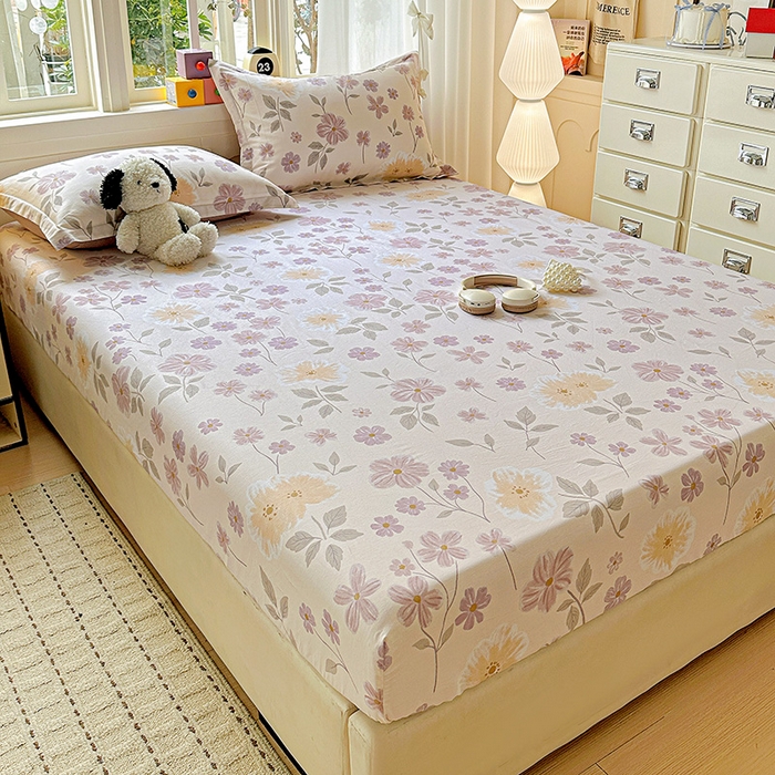 91家纺网 家纺一手货源 找家纺 依庭 2026新款12868全棉纯棉印花床笠秋日确幸