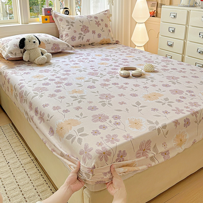 91家纺网 家纺一手货源 找家纺 依庭 2026新款12868全棉纯棉印花床笠秋日确幸