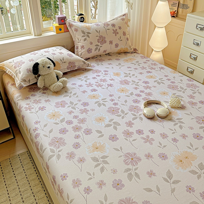 91家纺网 家纺一手货源 找家纺 依庭 2026新款12868全棉纯棉印花床笠秋日确幸