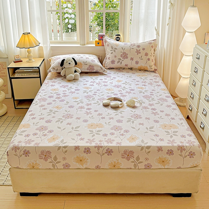 91家纺网 家纺一手货源 找家纺 依庭 2026新款12868全棉纯棉印花床笠秋日确幸