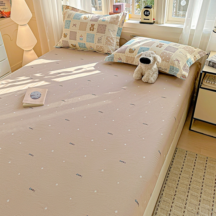 91家纺网 家纺一手货源 找家纺 依庭 2026新款12868全棉纯棉印花床笠手账日记