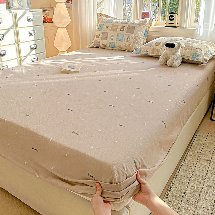 91家纺网 家纺一手货源 找家纺 依庭 2026新款12868全棉纯棉印花床笠手账日记