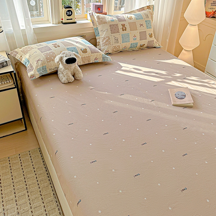 91家纺网 家纺一手货源 找家纺 依庭 2026新款12868全棉纯棉印花床笠手账日记