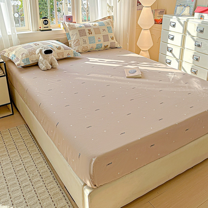 91家纺网 家纺一手货源 找家纺 依庭 2026新款12868全棉纯棉印花床笠手账日记