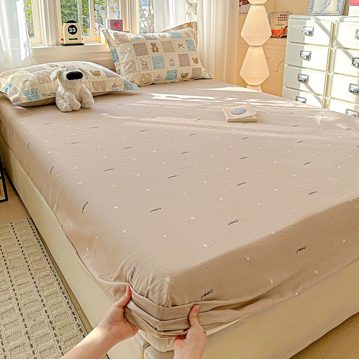 91家纺网 家纺一手货源 找家纺 依庭 2026新款12868全棉纯棉印花床笠手账日记