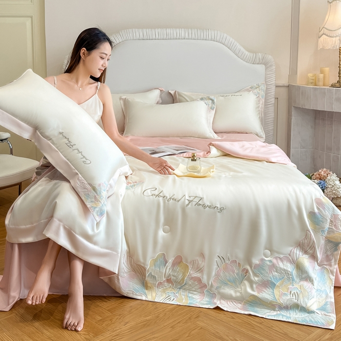 91家纺网 家纺一手货源 找家纺 （总）女子家纺 2026新款天丝柔软亲肤夏凉被-华尔兹