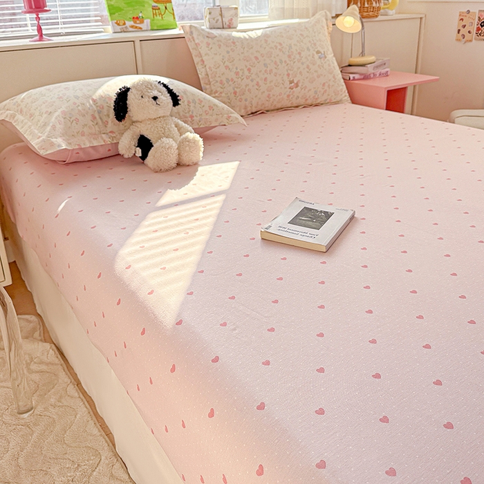 91家纺网 家纺一手货源 找家纺 依庭 2026新款12868全棉纯棉印花床笠甜莓手记