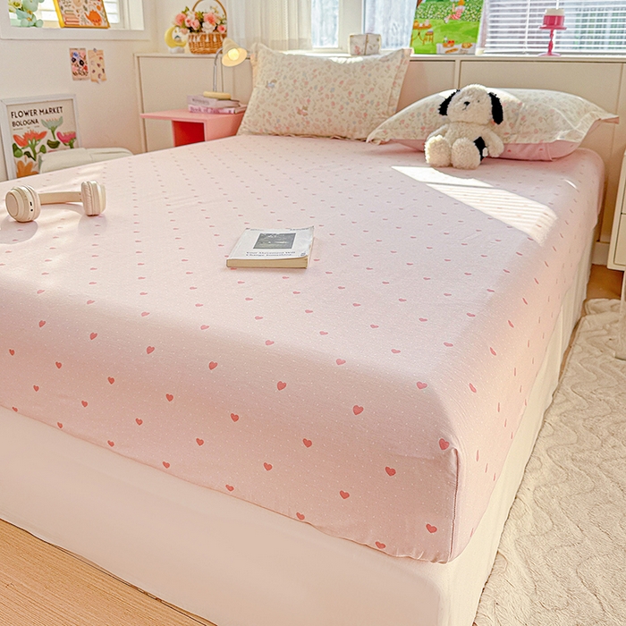 91家纺网 家纺一手货源 找家纺 依庭 2026新款12868全棉纯棉印花床笠甜莓手记