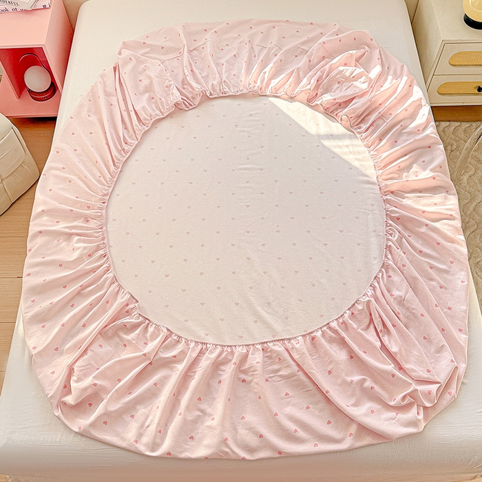 91家纺网 家纺一手货源 找家纺 依庭 2026新款12868全棉纯棉印花床笠甜莓手记