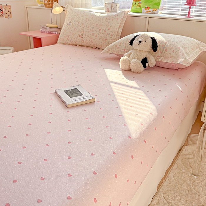 91家纺网 家纺一手货源 找家纺 依庭 2026新款12868全棉纯棉印花床笠甜莓手记