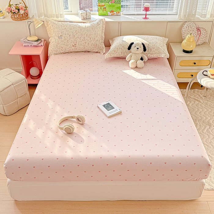 91家纺网 家纺一手货源 找家纺 依庭 2026新款12868全棉纯棉印花床笠甜莓手记