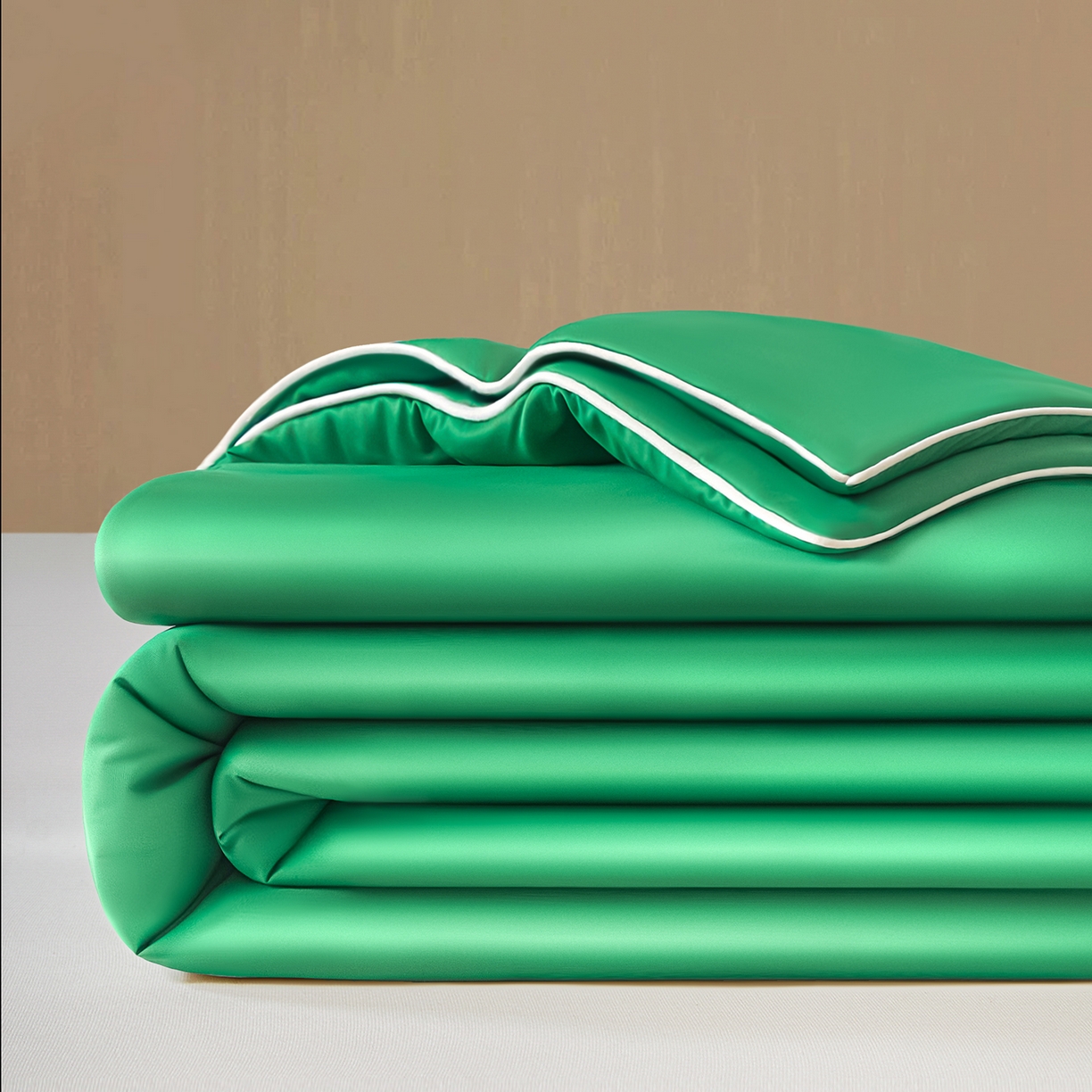 寐眠 2026新款凉感纯色双拼夏被夏凉被空调被-风格二 柠绿冰萃