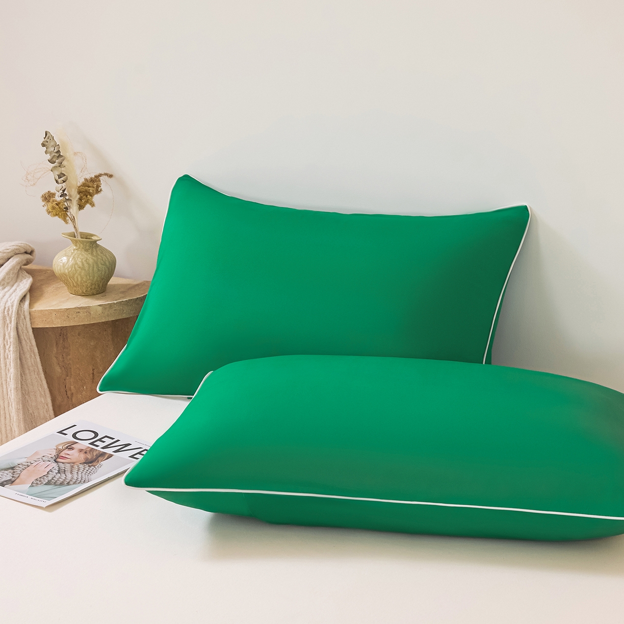 91家纺网 家纺一手货源 找家纺 寐眠 2026新款凉感纯色双拼夏被夏凉被空调被-风格二 柠绿冰萃