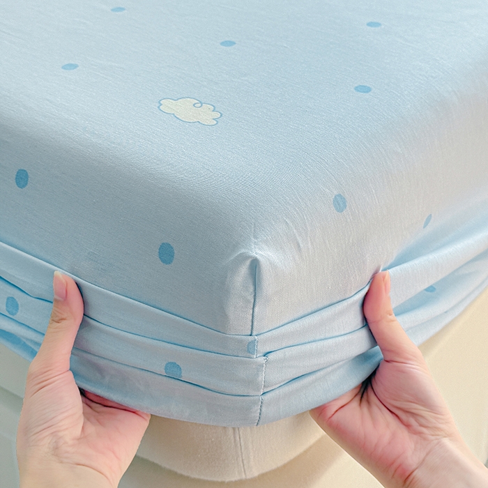 91家纺网 家纺一手货源 找家纺 依庭 2026新款12868全棉纯棉印花床笠甜梦小狗